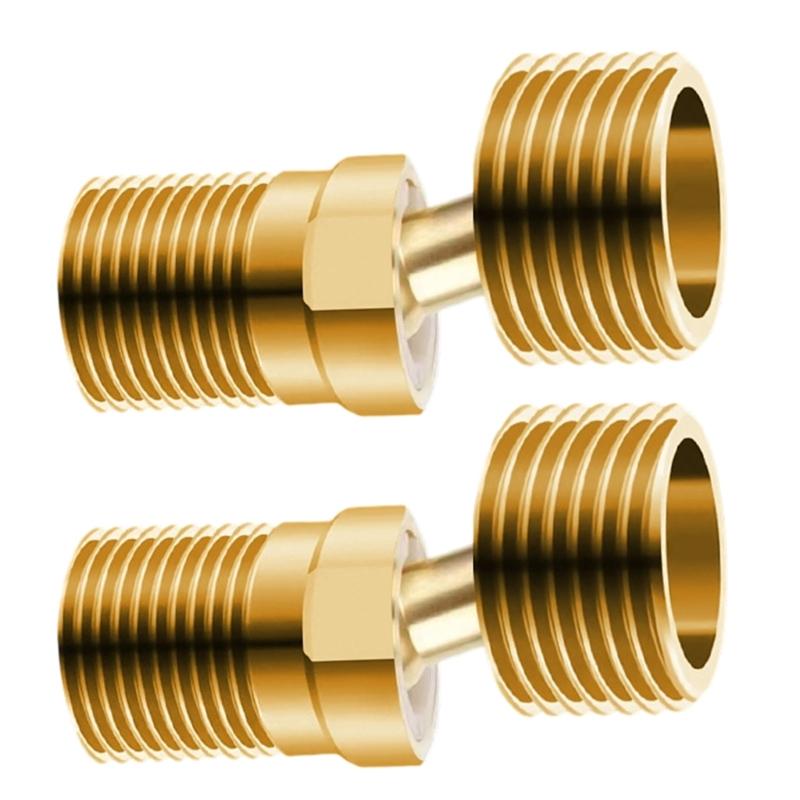 Strong Brass Thread Nipples Adapters Angle Adjustment Shower Faucet Adapters Simple Installs for Valves Connection