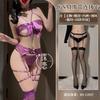 Sex Underwear Sexy Hollow One-piece Bundled Imitation SM Hot Three-point Garter Uniform