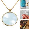 Gift Necklace Magnifying Glass 5x Portable Monocle Durable Magnifier Pendant  Elderly