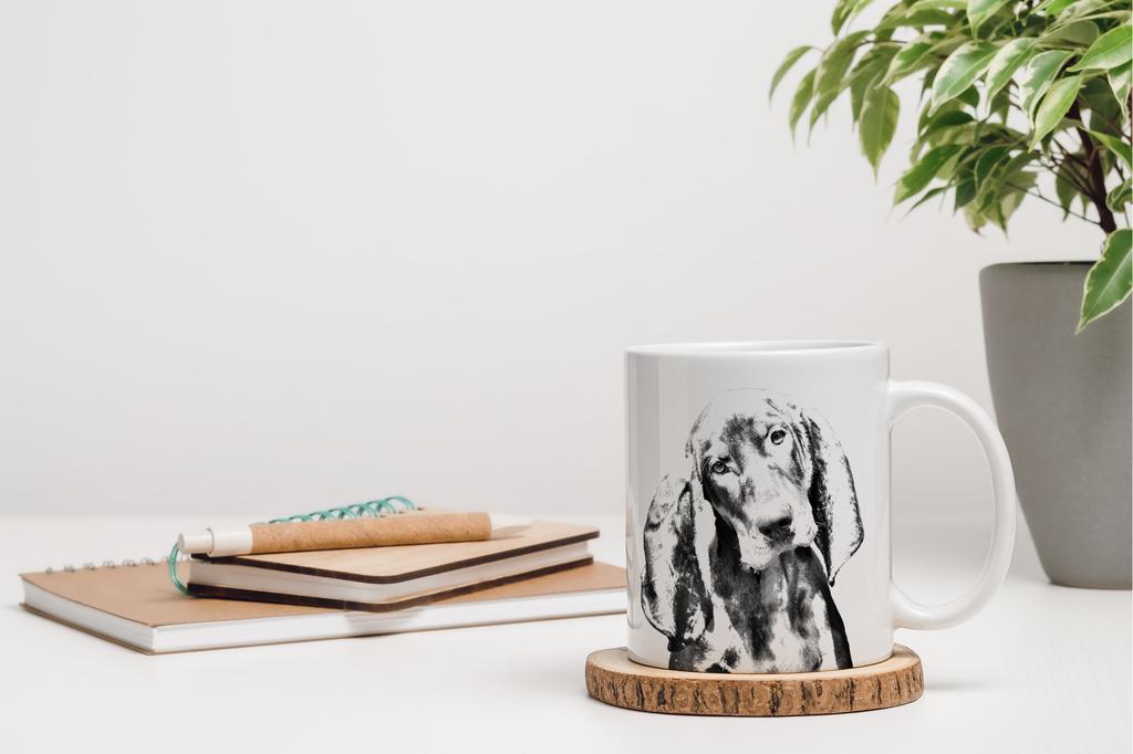 Black and Tan Coonhound - Cup with a Dog, Personalized Cup with a Print, a Classic Gift for Everyone from the Art-Dog Brand