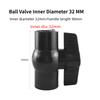 Black PVC Ball Valve Water Switch Aquarium Fish Tank Water Pipe Valve 20/25/32mm Tube Switch Water Flow Controller Accessories