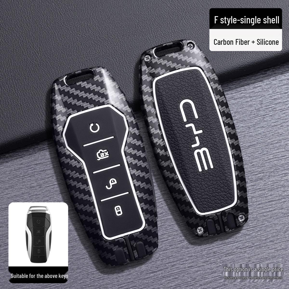 Compatible Key Cover for BYD 19/20/21 Models: Song Pro, Qin Pro, Song Plus - Key Ring Remote Control Accessory.