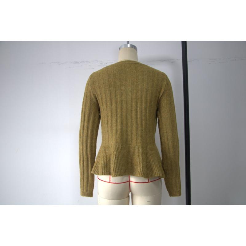Modischer Strick-Cardigan Damen Langarm Einfarbig Vielseitiger Pullover-Mantel
