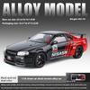 1/18 Nissan R34 GTR Oversized Collectible Ornaments  Alloy Die-cast GTR Car Model Tires Detachable DIY Racing Model Boy Gift