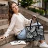 Cracked Pattern Tote Bag Fashion Large Capacity Casual Handbag