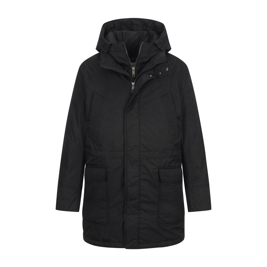Ferraromilano Detachable Hood Down Topper Black (Am0Etp40139)
