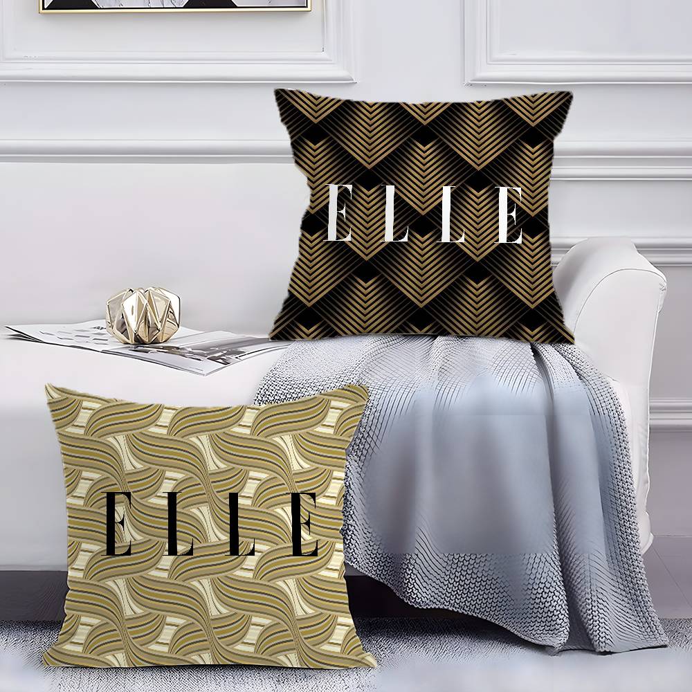 Healthy Style Home ELLE Living Pillow Case Anti-dustmite Pillowcase Invisible Zipper Silky Short Plush Sofa Cushion Cover