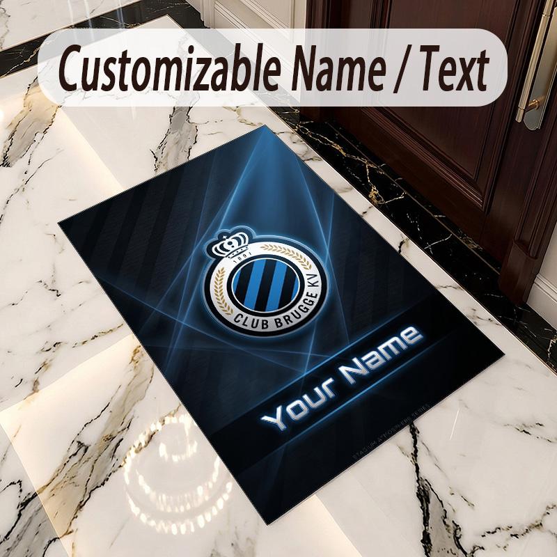 Crystal Velvet Rug Club Brugge FC Print Custom Name Text Floor Mat Home Decor
