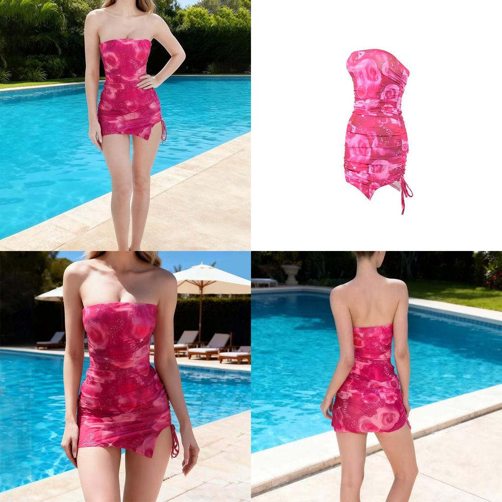 Sexy Summer Dress For Women With Floral Print And Slipon Style For Casual Wear