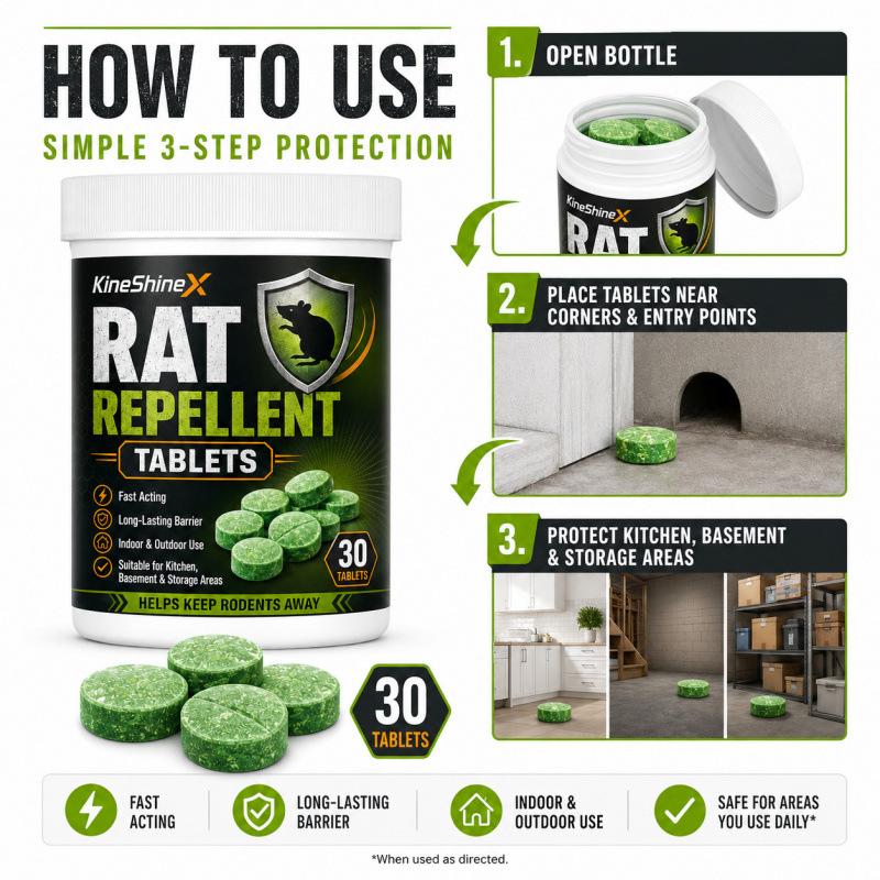 Plant-Based Scent Pellets - Repels Mice and Rats In Kitchen, Basement, Storage