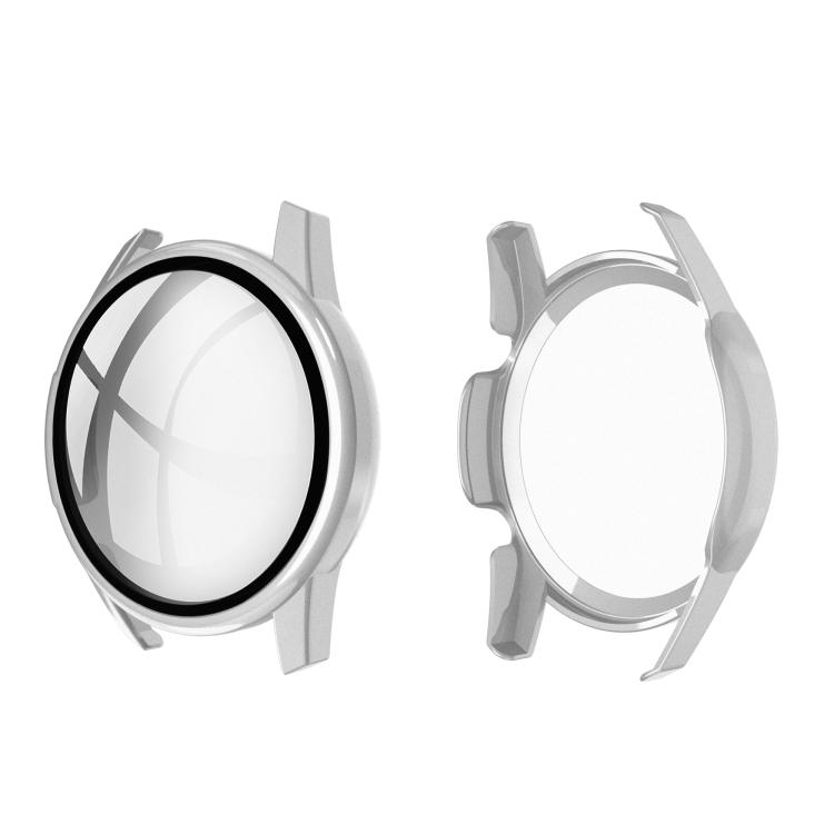 For Huawei Watch GT2 46MM Oil-injected PC Shell +9H Tempered Glass Film Integrated Protective Shell(White)