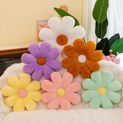 Cojín Almohada Flor Margarita Pelo de Conejo Lindo Cojín para Coche Almohada Decorativa para Sofá Cojín para Ventana