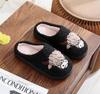 2024 Halloween Cartoon Pumpkin Funny Plush Cotton Slippers: Cute, Thick Bottom, Indoor Winter Footwear
