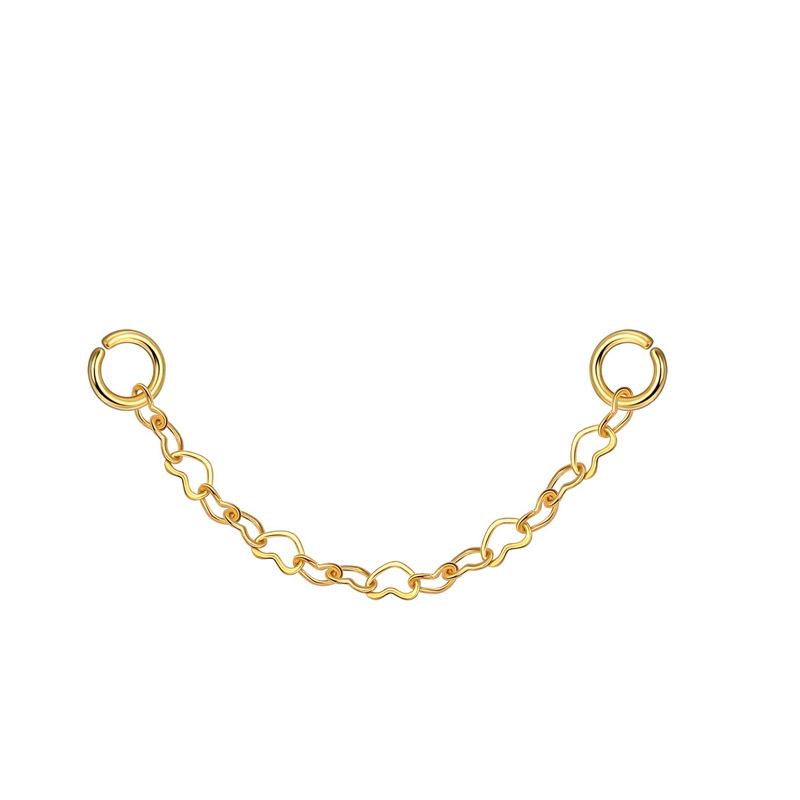 

Набір ювелірних виробів з нержавіючої сталі: сережки-пусети та ланцюжок