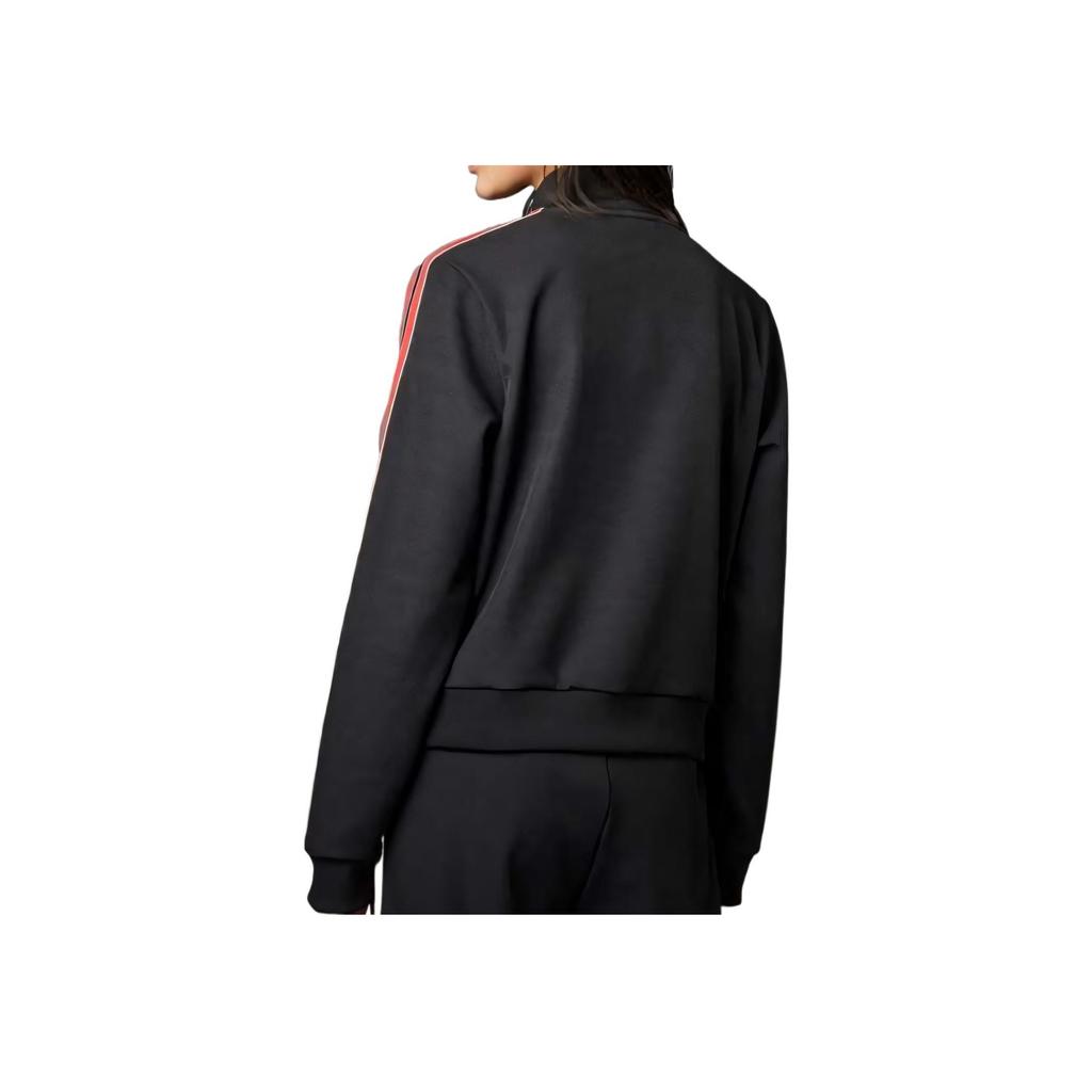 Adidas Manchester United SS25 Side Stripe Stand Collar Zip Football Shirt Women Tops Black JF0360