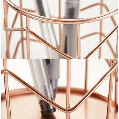 Cosmetic Makeup Brush Storage Box Cylinder Body Lipstick Organizer Holder for Handcrafted Iron Storage Solution