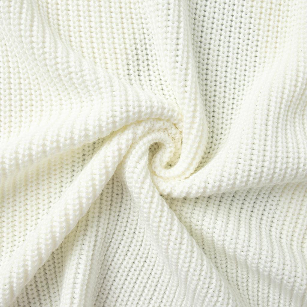 High Neck Warm Sweater for Women Autumn Winter White Pullover Sweater Loose Knitwear Luxurious Relaxed-fit Slimming and Versatile Top