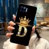 Initial Letter Couple Crown Phone Case For Motorola Moto G 5G Plus Bumper Silicone Black Case Protective Shockproof Soft Cover