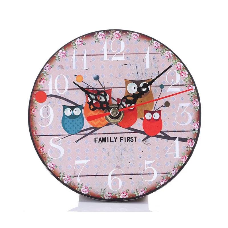 Original retro American wall clock Mute non-ticking punch-free art wall clock can be used in kitchen  bedroom coffee shop 12 cm