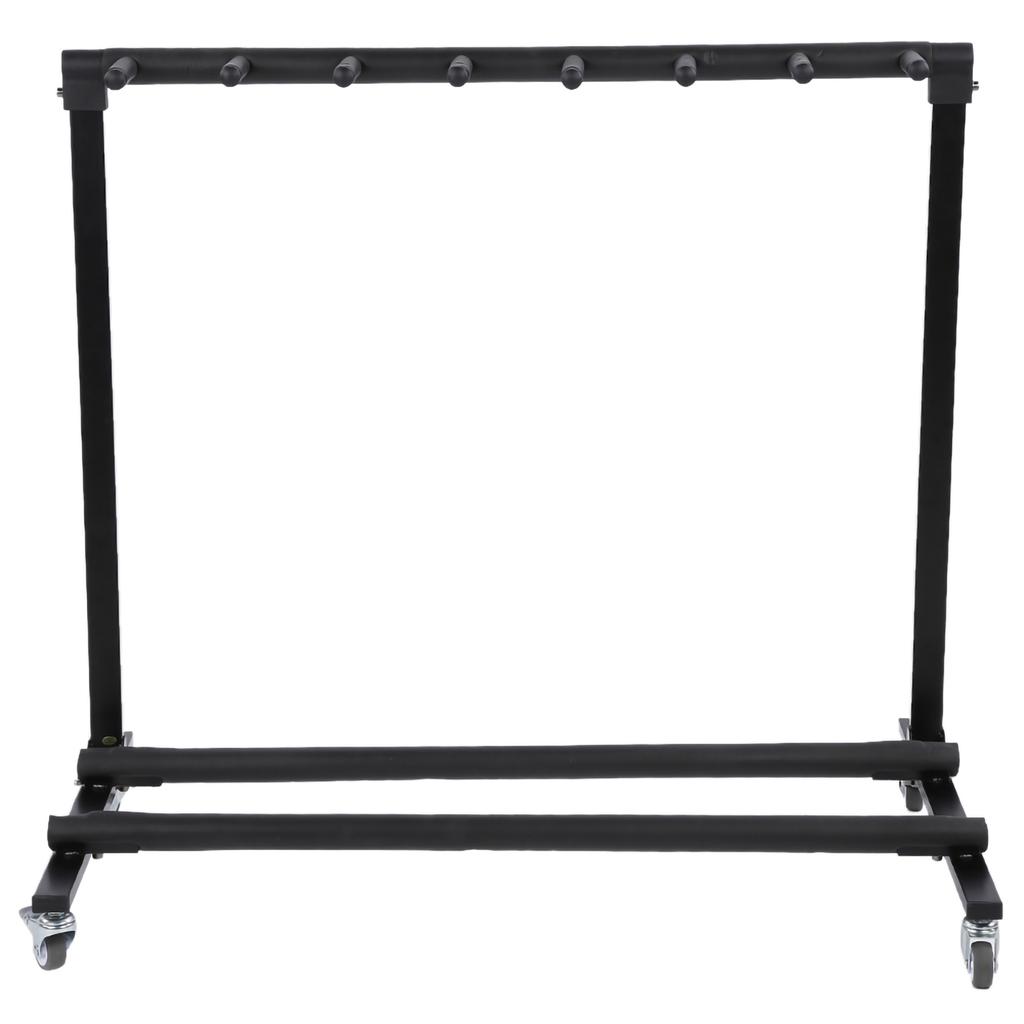 Flatsons Multiple Guitar Stand Foldable Universal Electric Guitar Bass Display Rack Wheels