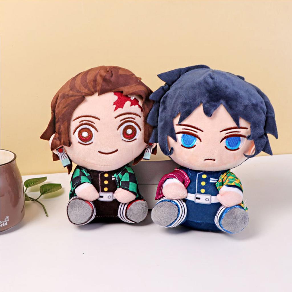 20cm Demon Slayer Tanjirou Nezuko Plush Toy Japanese Anime Cartoon Character Doll Padding Classic Cute Kawaii Gift For Kids Toys