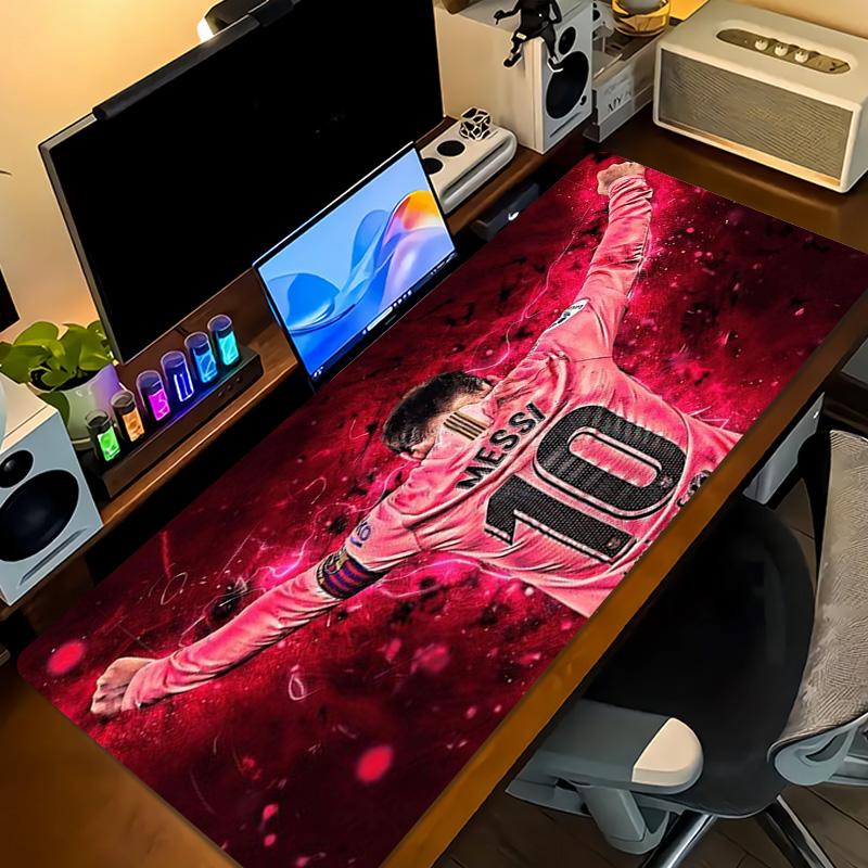 Football Superstars Group Portrait Large Gaming Mouse Pad Non Slip Extended Desk Mat For Keyboard Laptop Gamer Table Decor