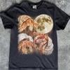 Hermit Crab Howling Moon Shirt, Distressed Graphic Tee, Retro Ocean Life T-Shirt