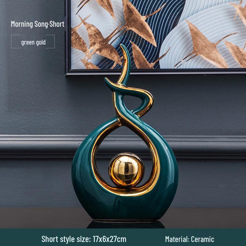 European Ceramic Time Flies Ornament: Elegant Art Decor for Home or Office