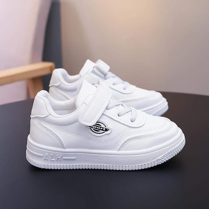Classmates Children's Little White Shoes Boys' Shoes 2025 Spring and Autumn New Girls' Shoes White Sports Board Shoes Foreign Trade