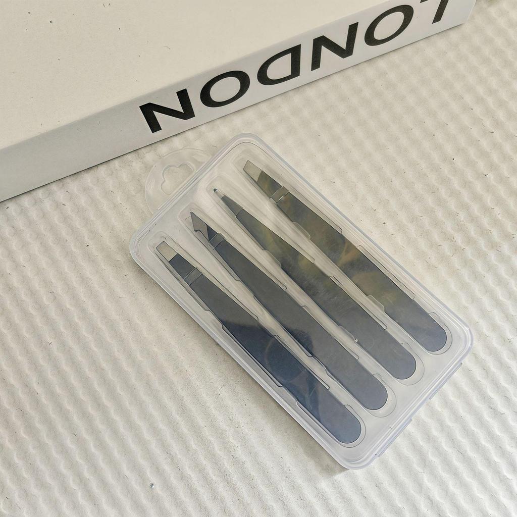 Pink Eyebrow & Eyelash Tweezer Set - 2/3 Piece Trimming Tool Kit.