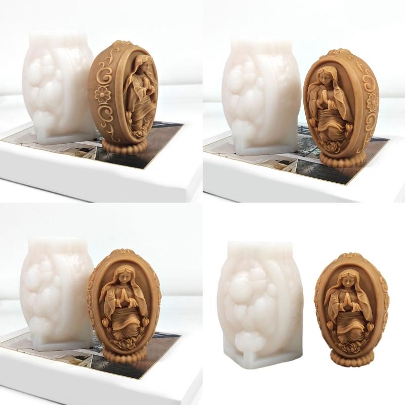 3D Easters Eggs Candle Molds Plasters Molds Silicone Mould Ornament Castings Molds Epoxy Resin Molds