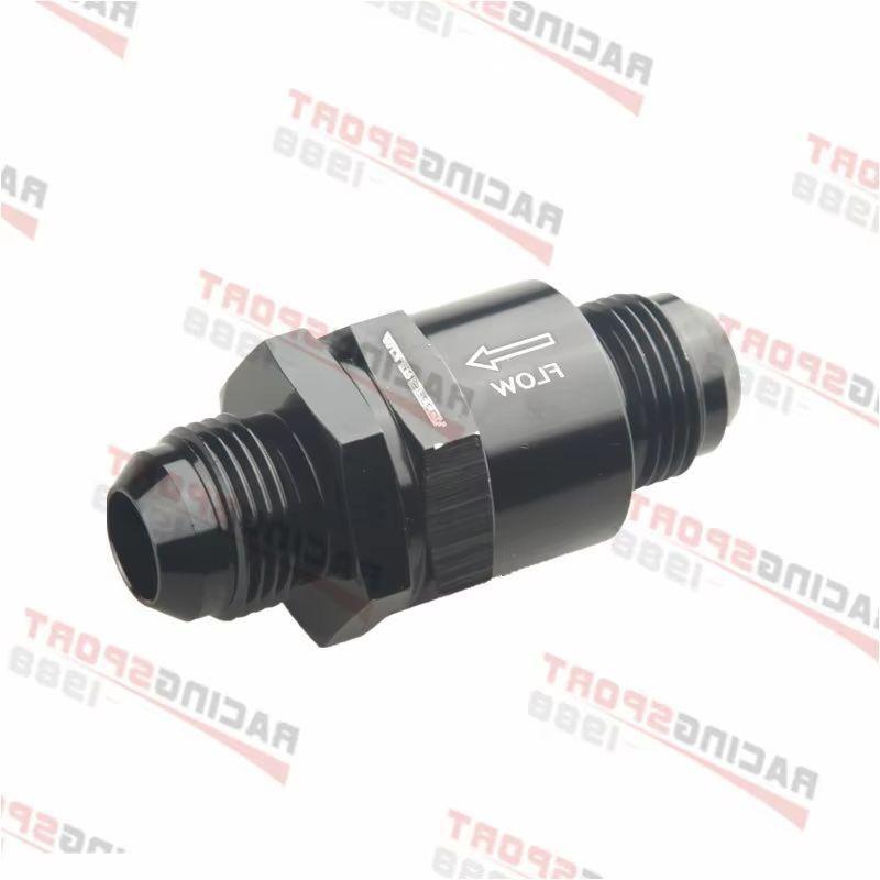 AN10 -10AN Aluminum Non Return One Way Check Valve Fuel EFI Fitting Black