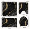 4-Piece Set 3D Printed 180x180cm Waterproof Shower Curtain With Hooks Bathroom Floor Mat U-Shaped Mat Toilet Cover Mat For Home