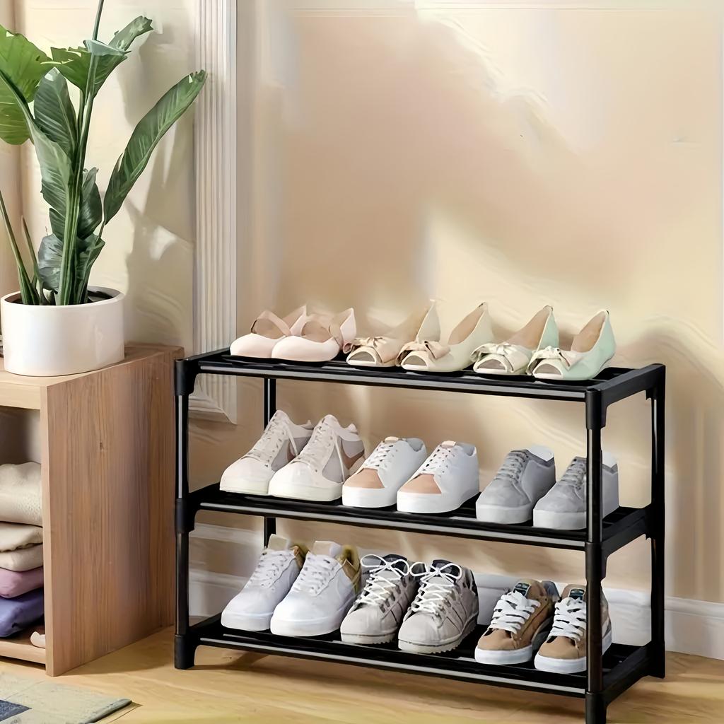 high quality1pc Multi Tier Shoe Rack Minimalist, 3 Tiers Home Storage & Organization Durable Shelf Shoe Storage Rack, Easy to Assemble Shoe Storage