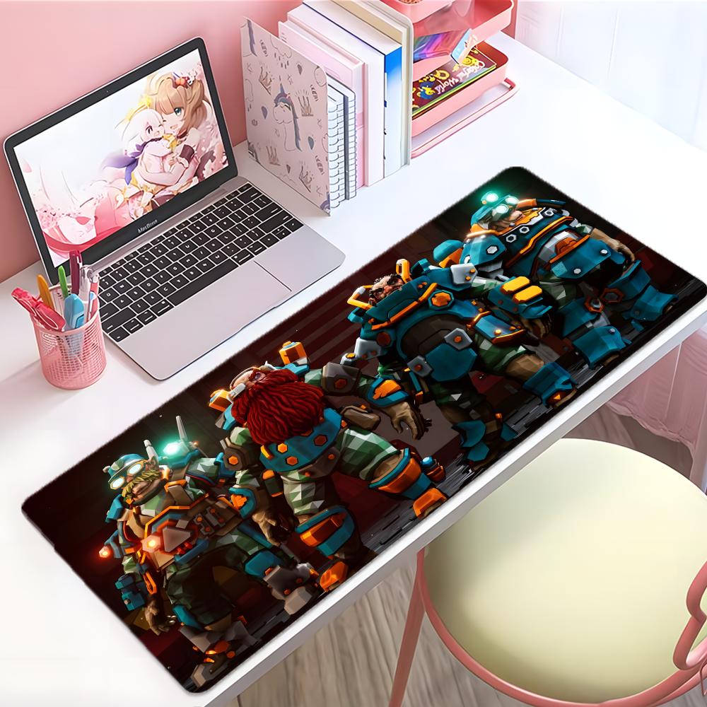Fun Coop Game DDeep Rock Galactic Mouse Pad Large Thick Desk Pad Stitched Edges Gaming Mouse Mat For Pc