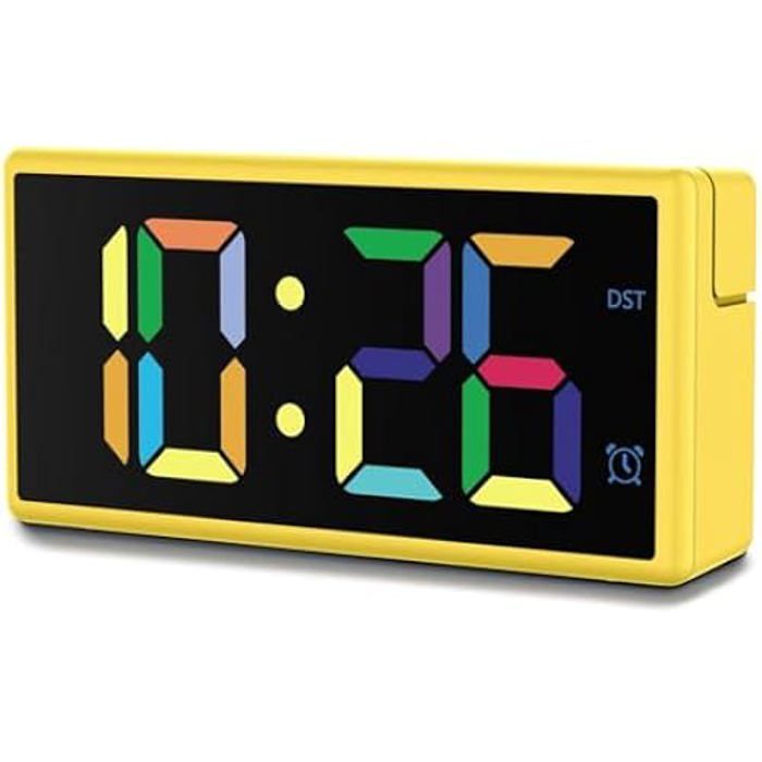 Réveil - HAMA - Ibiza - Écran Multicolore - Charge USB - Jaune