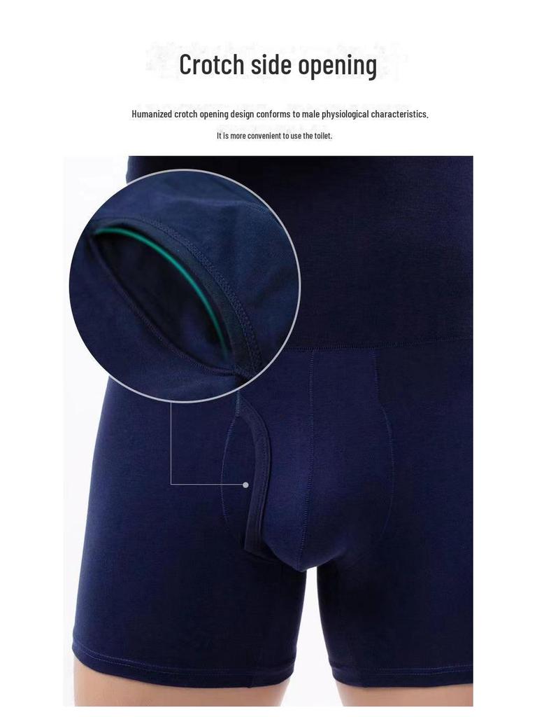 Męskie bokserki zimowe z aksamitu o wysokim stanie w dużych rozmiarach dla mężczyzn w średnim i starszym wieku