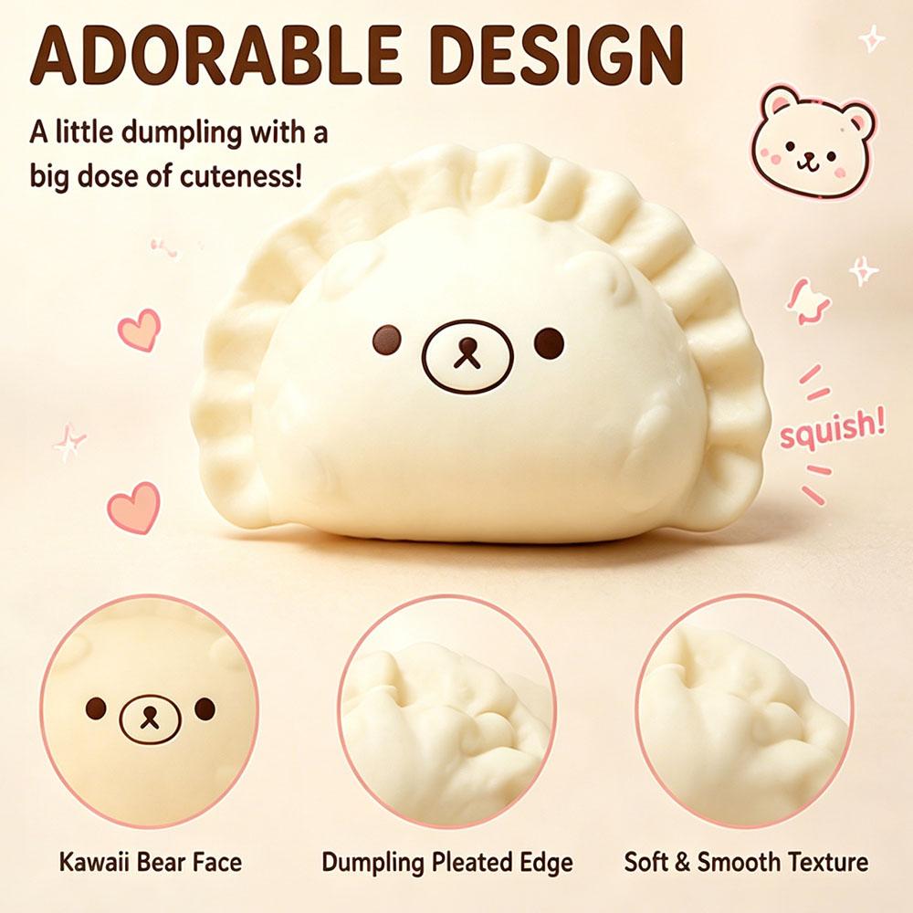Creative Bear Bao Bun Squishy Soft Butter Moist Squeeze Figure Fidget Sensory Anti Stress Novelty Gag Gift Desk Ornament Idea