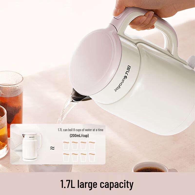 Joyoung 1.7L 304 Stainless Steel Electric Kettle CN Plug (adapter Included)