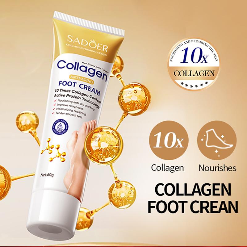 SAODER Collagen Foot Cream Feet Skincare Moisturizing Hydrating Firming Nourishing Repairing Feet Creams Foot Skin Care Products