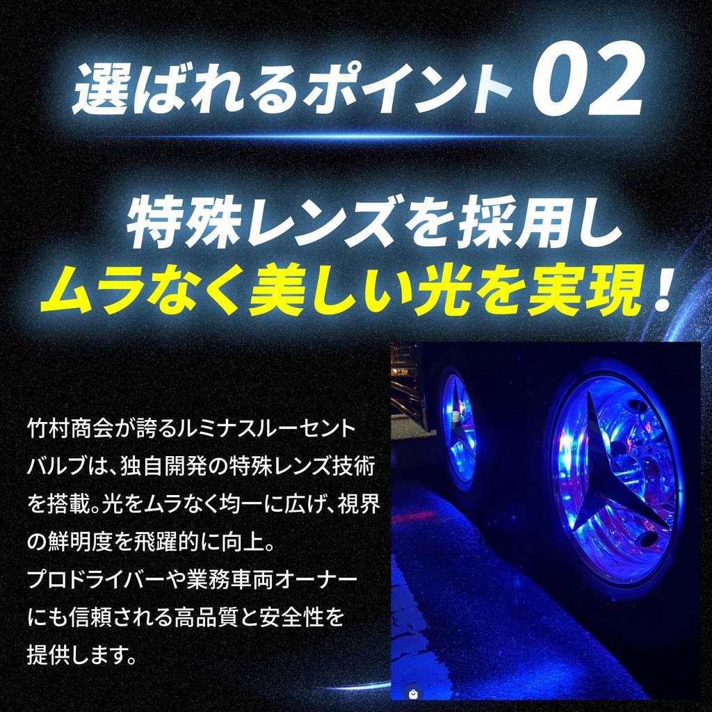 Takenous Truck Bastard Takemura Shokai BA9s Led G14 24v Luminous Lucent Valve for Corner Marker, Set of 2 (Blue)