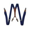 Fashion Vintage Suspenders for Adult Women Men 2.5cm Wide Cross-Over Back 2 Side Clips Adjustable Elastic Trouser Brace Straps