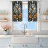 2 Panels Retro Cute Pet Cat Pattern Window Curtains - Heat-insulating   Suitable for Decorating Curtains In Various Rooms