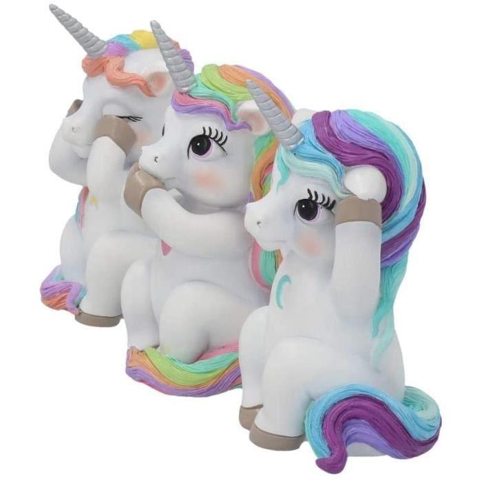 Figurine - NEMESIS NOW - Trois Sage Cutiecorns - Résine - Peinte à la main - 9.5 cm