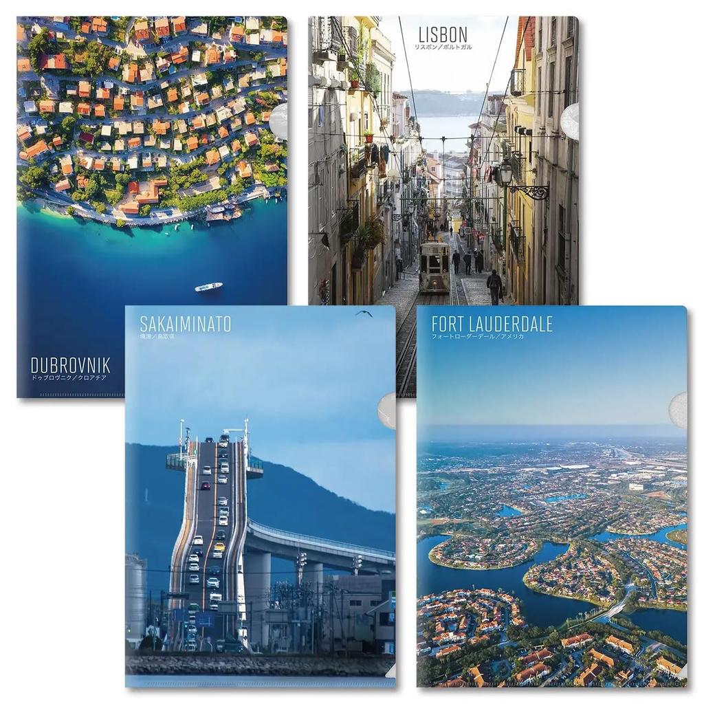 Clear File Set of 12 a reason behind that magnificent [Map World] B "There's scenery."