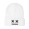 Unisex Embroidered Sad Expression Knit Wool Hat - Versatile and Warm for Autumn Winter