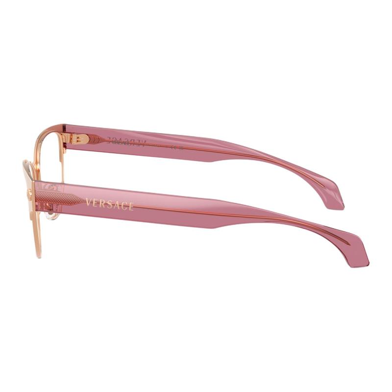 Versace Temple logo metal cat eye optical glasses women's gold 65976338 VE13181412-Gold 53/15/140 - h.39