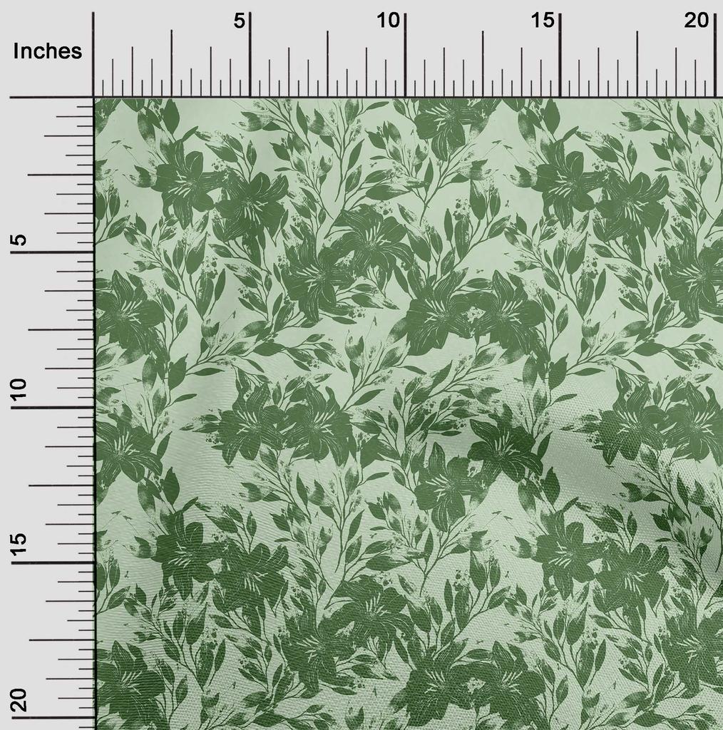 oneOone Cotton Flex Peach Fabric Florals Diy Clothing Quilting Fabric Print Fabric By Yard 40 Inch