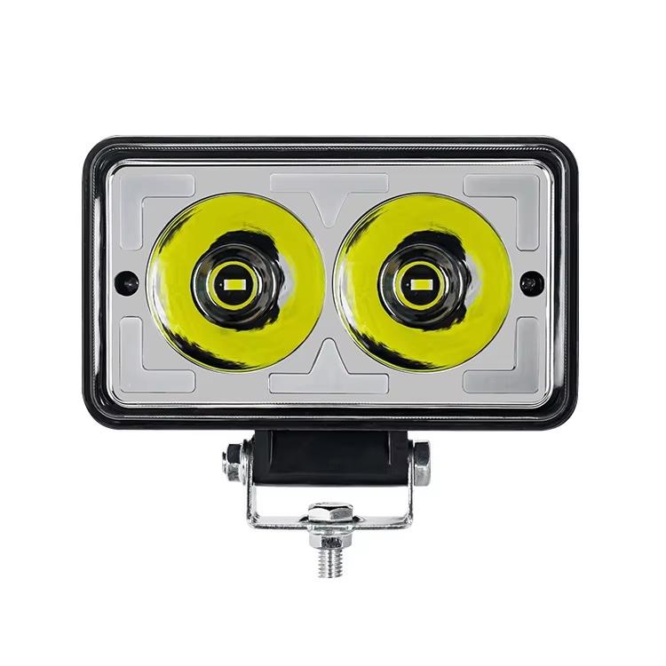3-Inch Square High-Brightness 46W 5000LM 10-30V Motorcycle Electric Vehicle Truck Off-Road Vehicle Modified Spotlight Light 4-inch 2-bead square spotlight white light ring