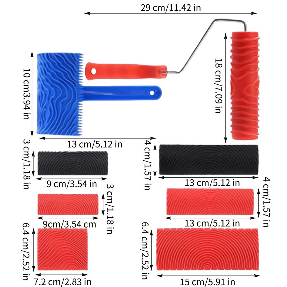 

Wood Grain Tool For Painting 8 Pieces Pattern Making Tool Wood Grain Roller For Home Door Furniture Table Cabinet Counter